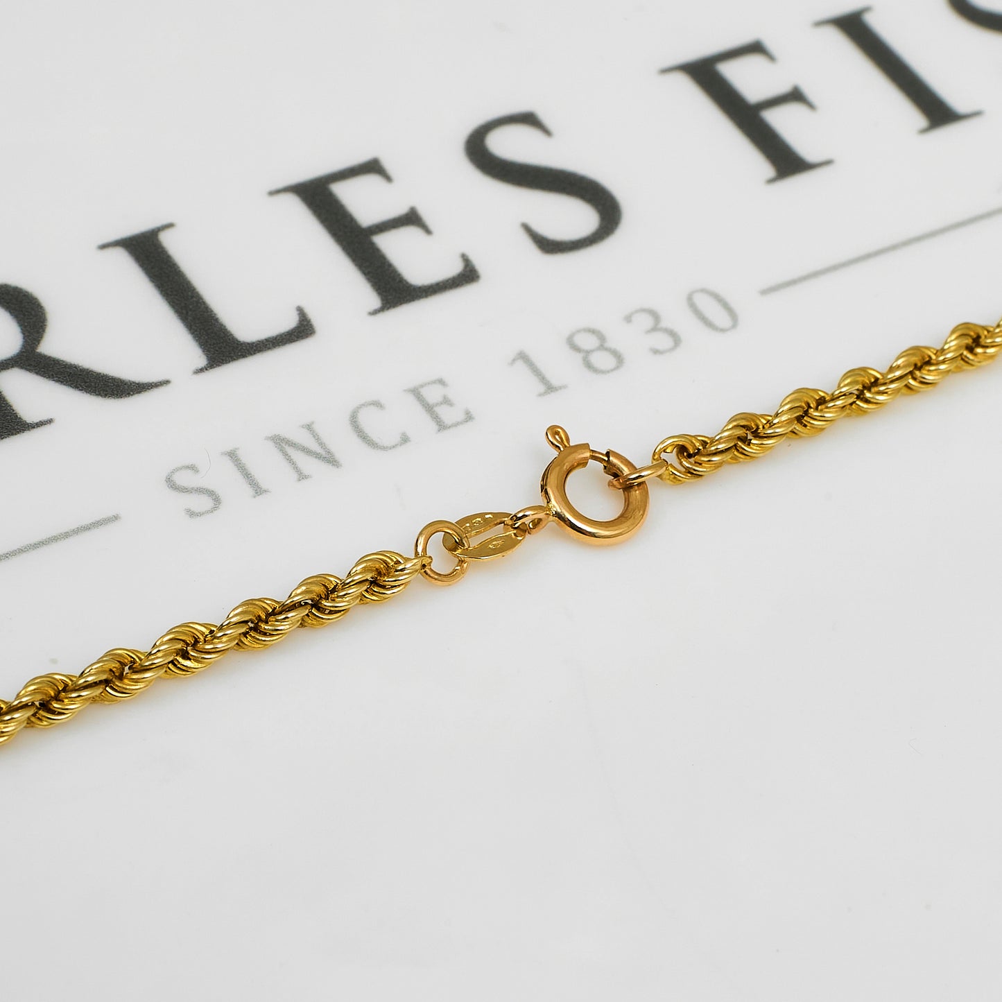 Pre-Owned 9ct Gold Rope Chain Necklace 18 Inch