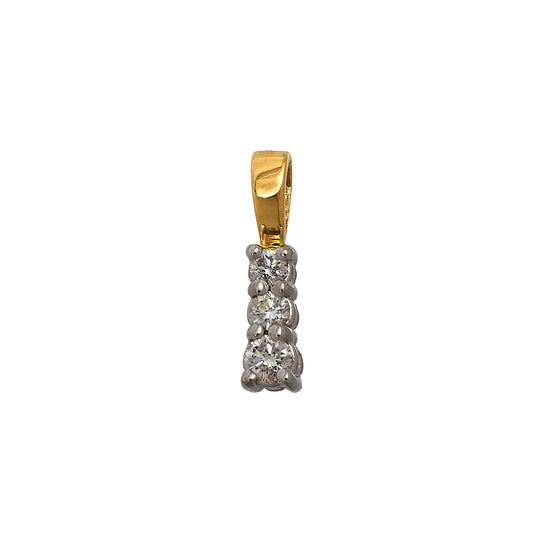 Pre-Owned 9ct Gold 3 Diamond Pendant