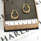 Pre-Owned 9ct Gold Tricolor 3 Hoop Creole Earrings