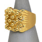 Pre-Owned 9ct Gold Mens 5 Row Shot Ring Size Z+1