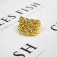 Pre-Owned 9ct Gold Mens 5 Row Shot Ring Size Z+1