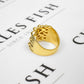 Pre-Owned 9ct Gold Mens 5 Row Shot Ring Size Z+1