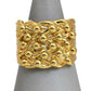 Pre-Owned 9ct Gold Mens 5 Row Shot Ring Size Z+1