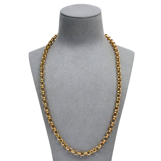Pre-Owned 9ct Gold Belcher Chain Necklace 24 Inch
