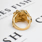 Pre-Owned 9ct Gold Mens Horse Cart, Shoe & Horse Head Ring