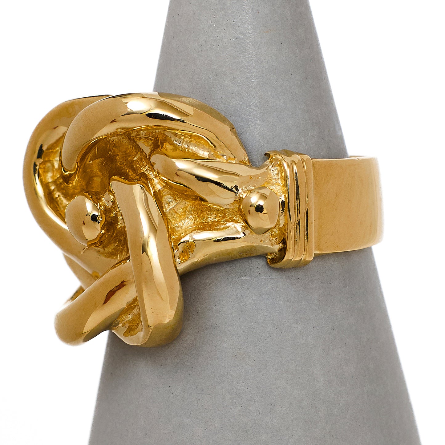 Pre-Owned 9ct Gold Mens Knot Ring Size W.5