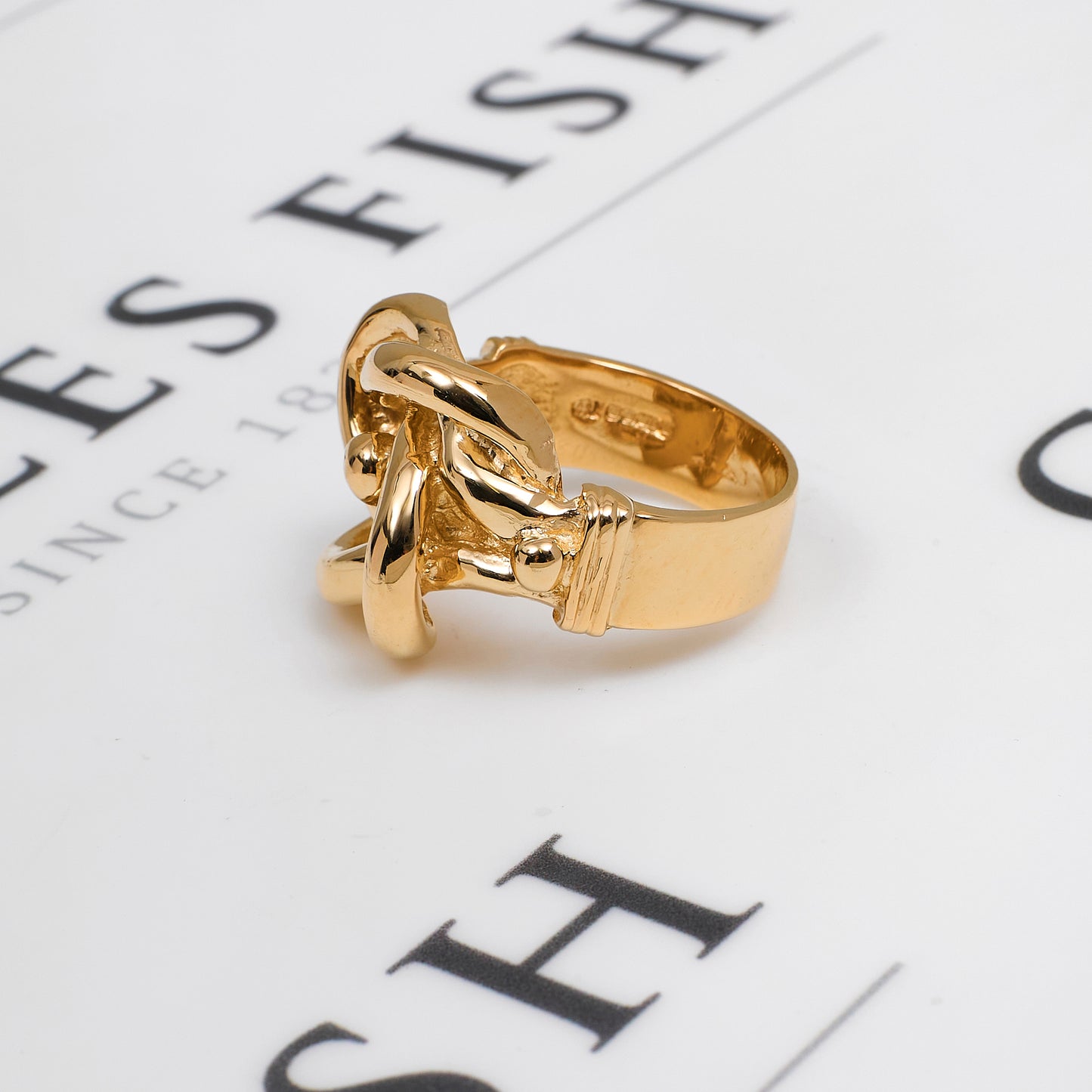 Pre-Owned 9ct Gold Mens Knot Ring Size W.5