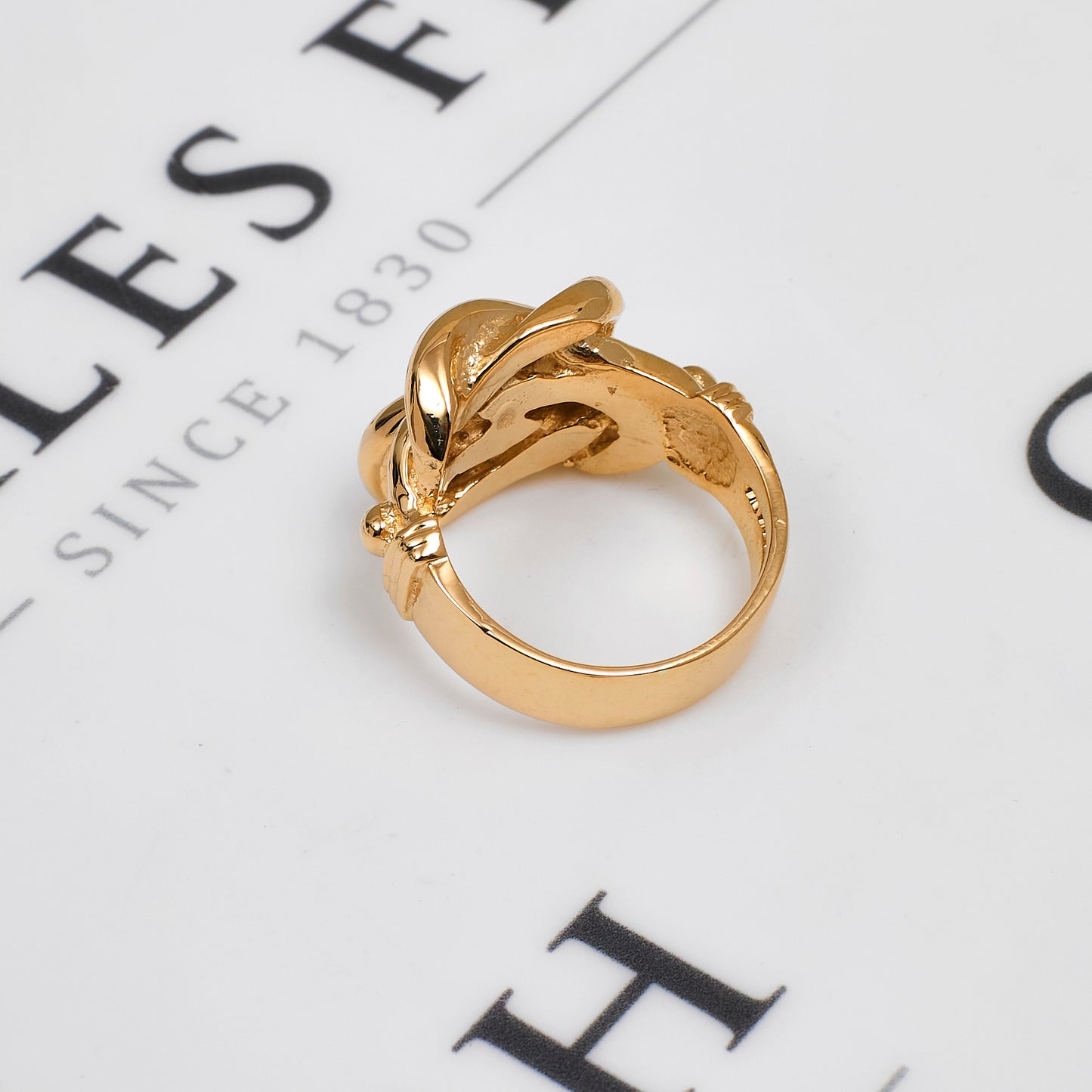 Pre-Owned 9ct Gold Mens Knot Ring Size W.5