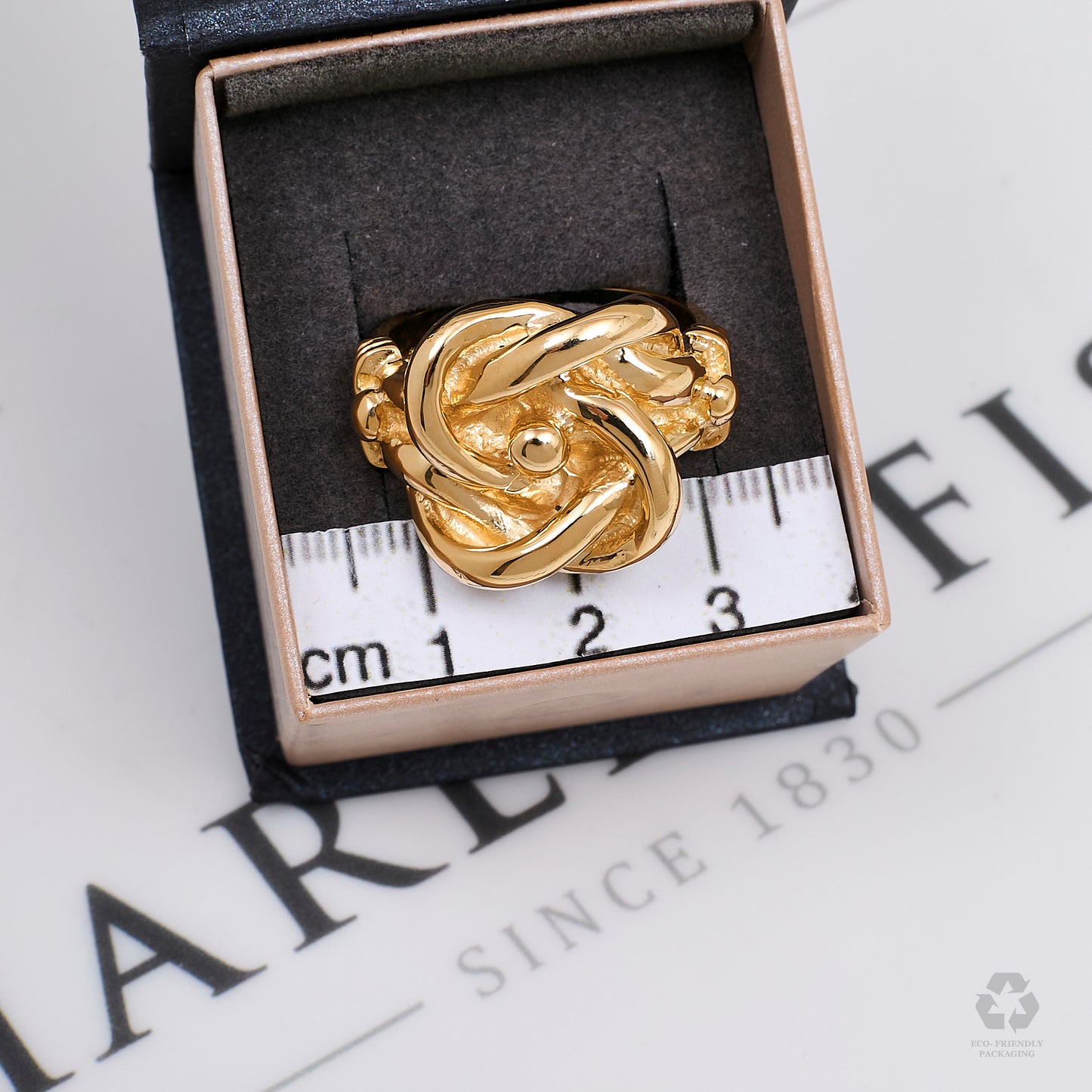 Pre-Owned 9ct Gold Mens Knot Ring Size W.5