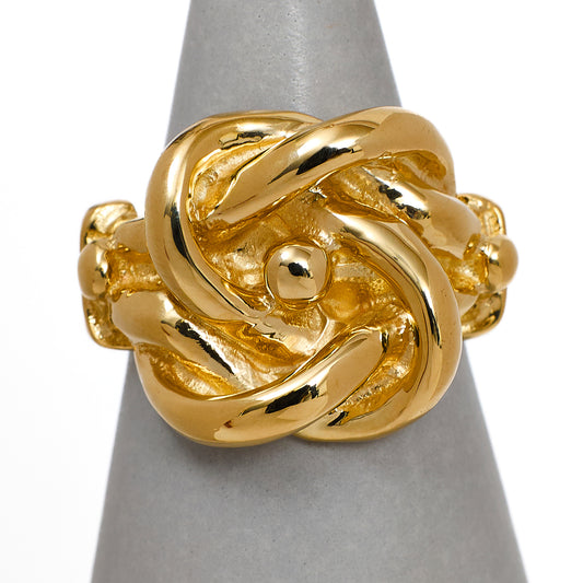 Pre-Owned 9ct Gold Mens Knot Ring Size W.5