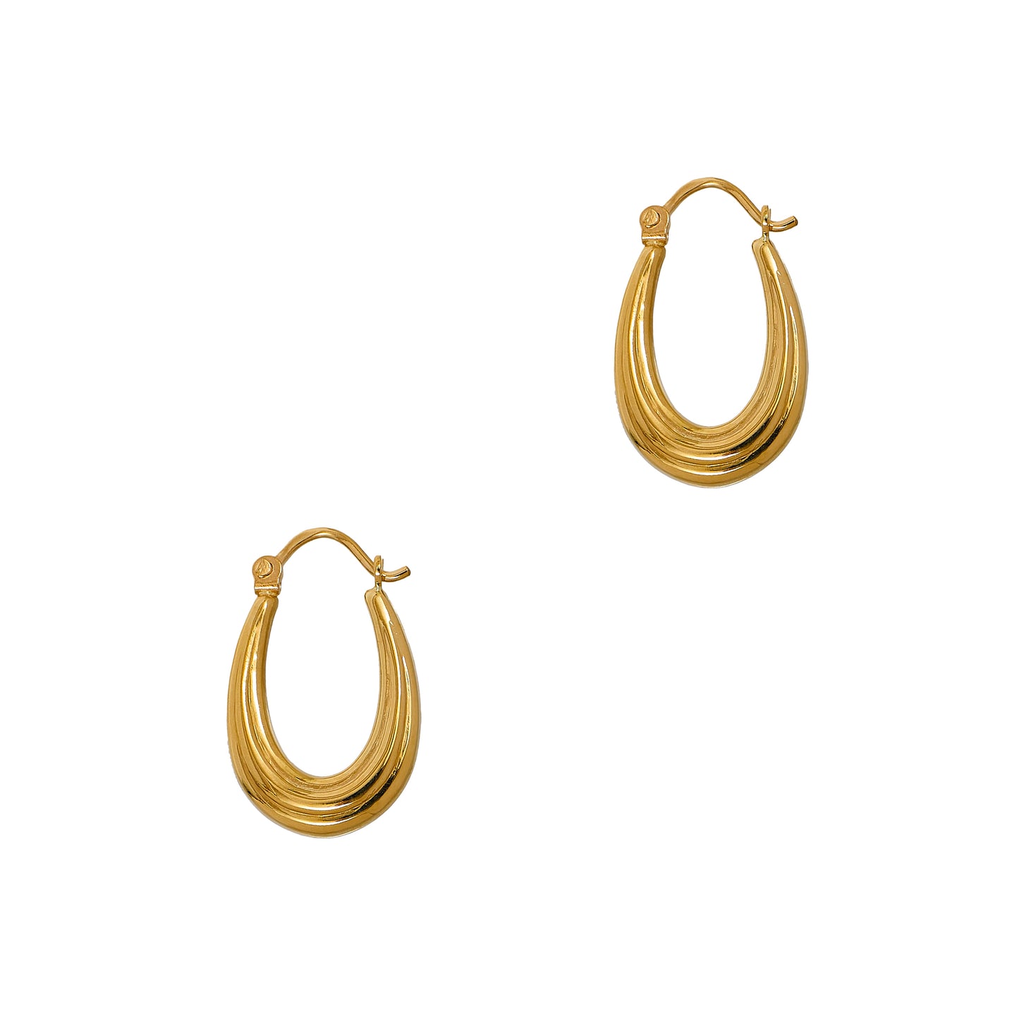 Pre-Owned 9ct Gold Horseshoe Shaped Creole Earrings