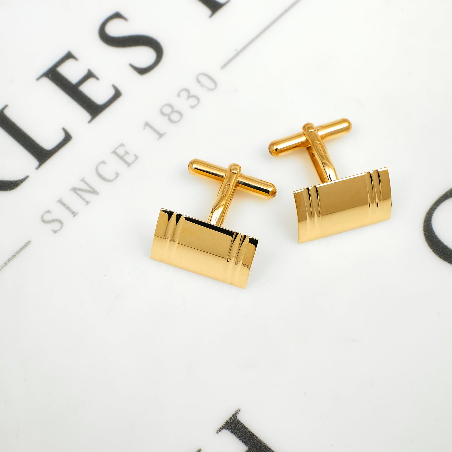 Pre-Owned 9ct Gold Rectangular Cufflinks