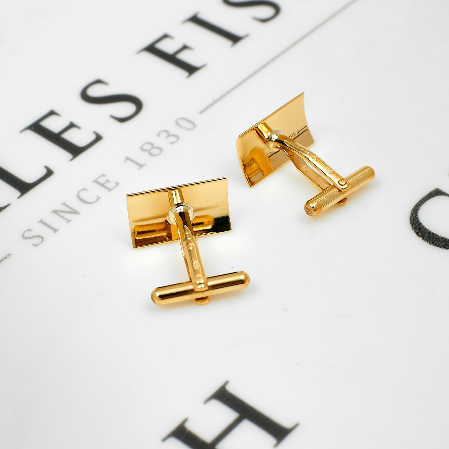 Pre-Owned 9ct Gold Rectangular Cufflinks