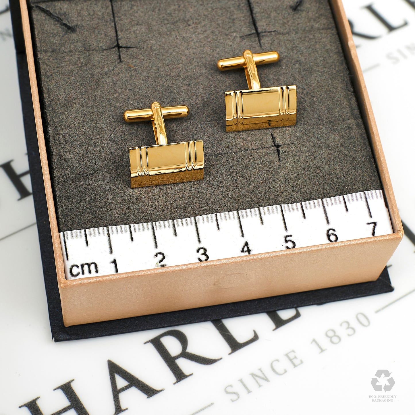 Pre-Owned 9ct Gold Rectangular Cufflinks