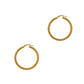 Pre-Owned 9ct Gold Textured Creole Hoop Earrings