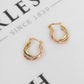 Pre-Owned 9ct Gold Tricolor 3 Hoop Creole Earrings