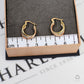 Pre-Owned 9ct Gold Tricolor 3 Hoop Creole Earrings