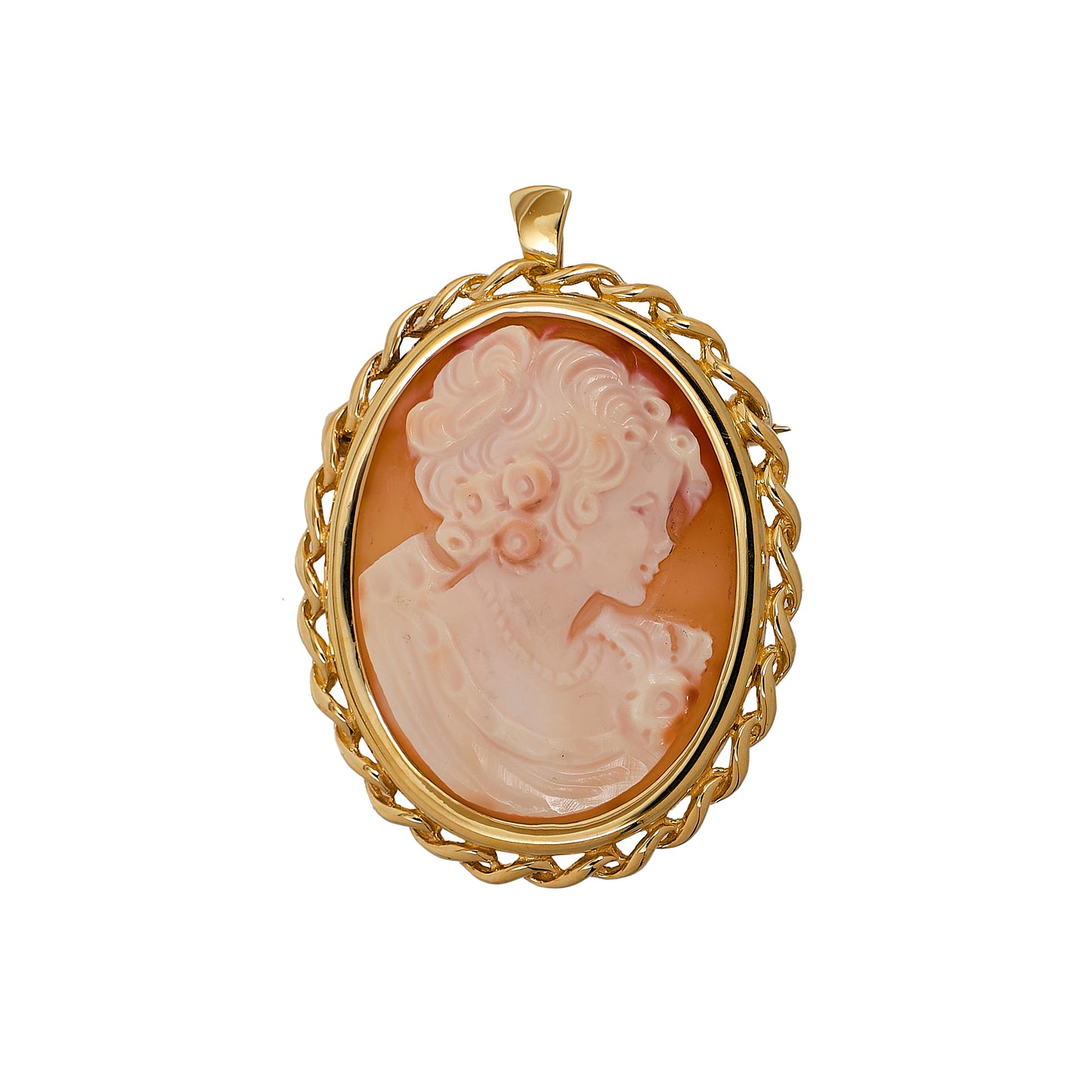 Pre-Owned 9ct Gold Oval Cameo Brooch