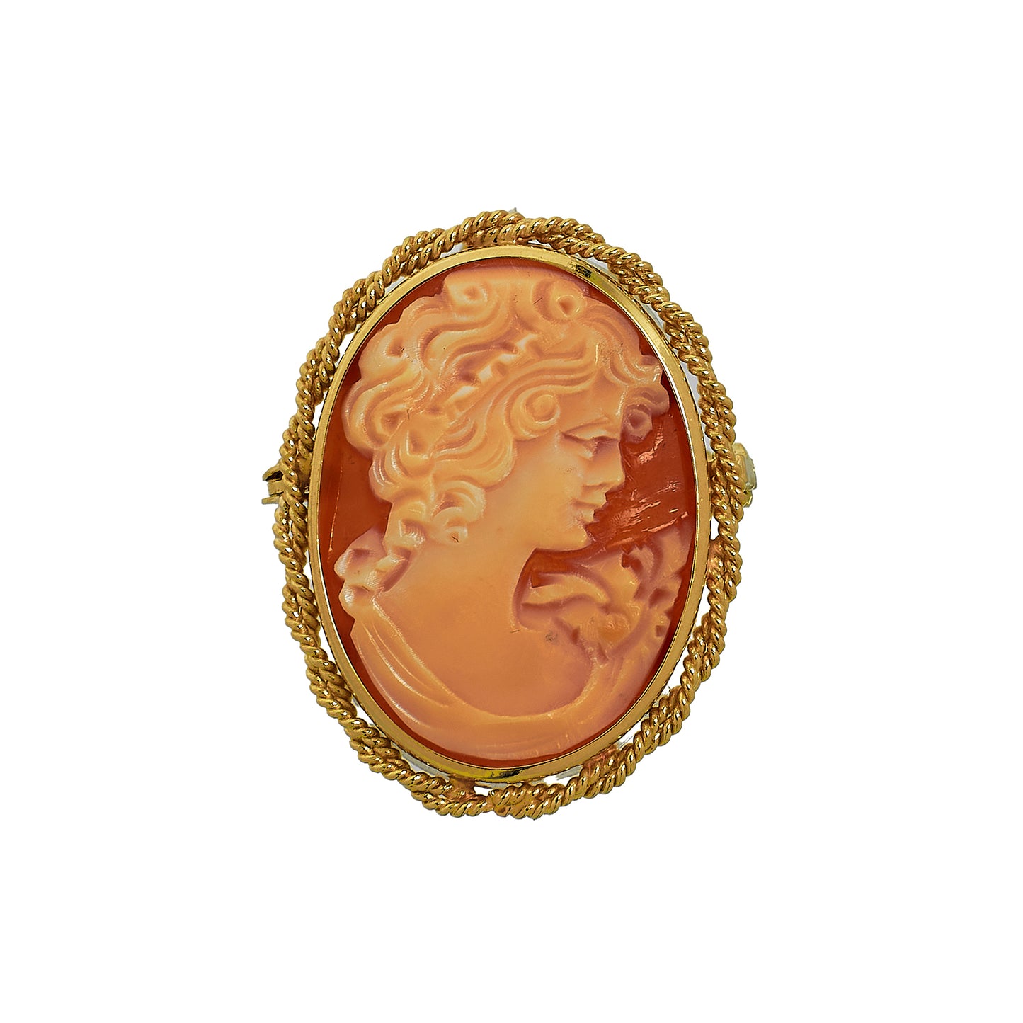 Pre-Owned 9ct Gold Oval Cameo Brooch
