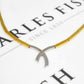 Pre-Owned 9ct Gold 2 Tone Crossover Dress Necklace 17 Inch