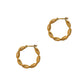 Pre-Owned 9ct Gold Twist Creole Hoop Earrings