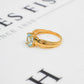 Pre-Owned 9ct Gold Oval Aquamarine Ring Size P