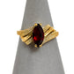 Pre-Owned 9ct Gold Marquise Cut Garnet Ring Size L