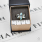 Pre-Owned 9ct Gold 3 Aquamarine Ring Size O.5