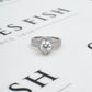 Pre-Owned 18ct White Gold CZ Cluster Ring Size M