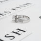 Pre-Owned 18ct White Gold CZ Cluster Ring Size M
