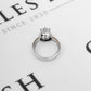 Pre-Owned 18ct White Gold CZ Cluster Ring Size M