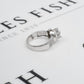 Pre-Owned 18ct White Gold CZ Cluster Ring Size M