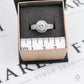 Pre-Owned 18ct White Gold CZ Cluster Ring Size M