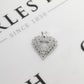 Pre-Owned 14ct White Gold Multi Diamond Heart Pendant