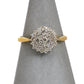 Pre-Owned 9ct Gold Diamond Cluster Ring Size K.5
