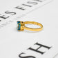 Pre-Owned 9ct Gold Oval Blue Zircon Ring Size N