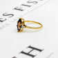 Pre-Owned 9ct Gold Marquise Iolite & White Zircon Ring