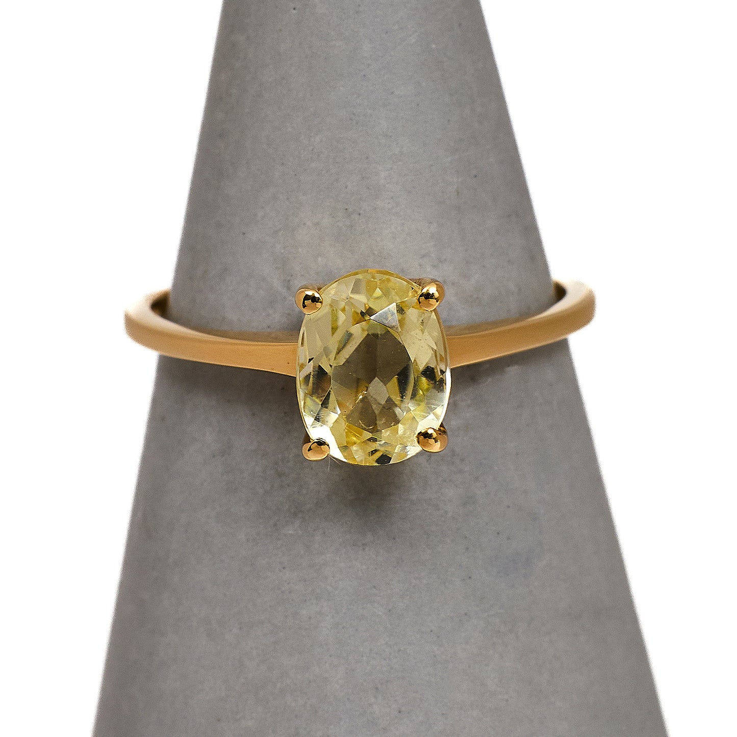 Pre-Owned 9ct Gold Kunzite Dress Ring Size N.5