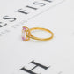 Pre-Owned 9ct Gold Rectangle Kunzite Ring Size N