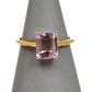 Pre-Owned 9ct Gold Rectangle Kunzite Ring Size N