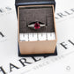 Pre-Owned 9ct White Gold Garnet & Zircon Ring Size N