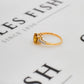 Pre-Owned 9ct Gold Yellow & White Zircon Ring Size N