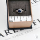 Pre-Owned 9ct White Gold Sapphire & Zircon Dress Ring Size N