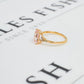 Pre-Owned 9ct Gold Morganite & White Zircon Ring Size N