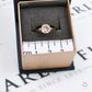 Pre-Owned 9ct Gold Labradorite & 2 White Zircon Ring Size N