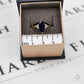 Pre-Owned 9ct Gold Marquise Iolite & White Zircon Ring Size N