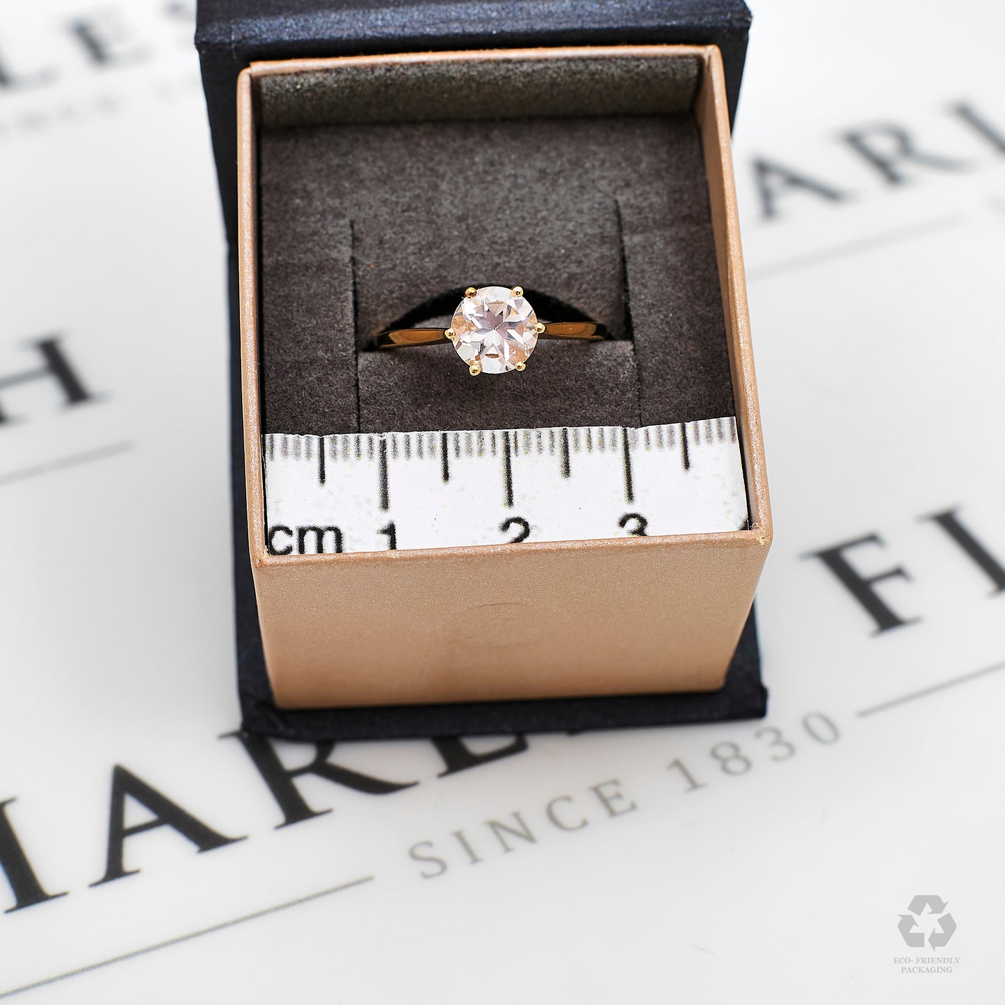 Pre-Owned 9ct Gold Round Beryl Dress Ring Size N