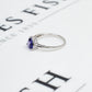 Pre-Owned 9ct White Gold Triangle Tanzanite Ring Size N