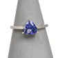 Pre-Owned 9ct White Gold Triangle Tanzanite Ring Size N