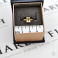 Pre-Owned 9ct Gold Rectangular Spodumene Ring Size N.5